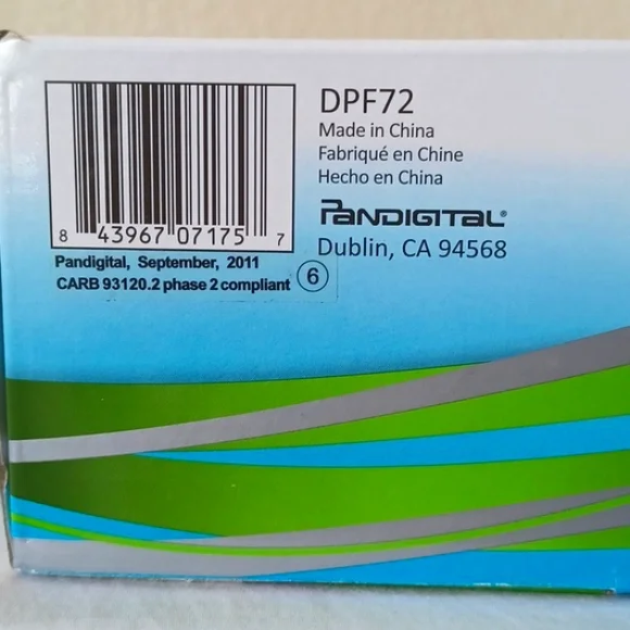 New Panimage by Pandigital 7" Digital Photo Frame DPF72 LED-Backlit LCD Screen - Picture 3 of 9